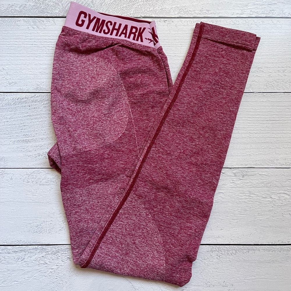 gymshark maroon flex leggings
